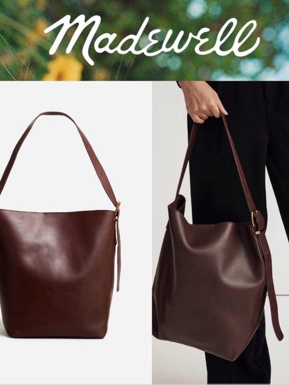 Madewell The Essential Bucket Tote LEATHER